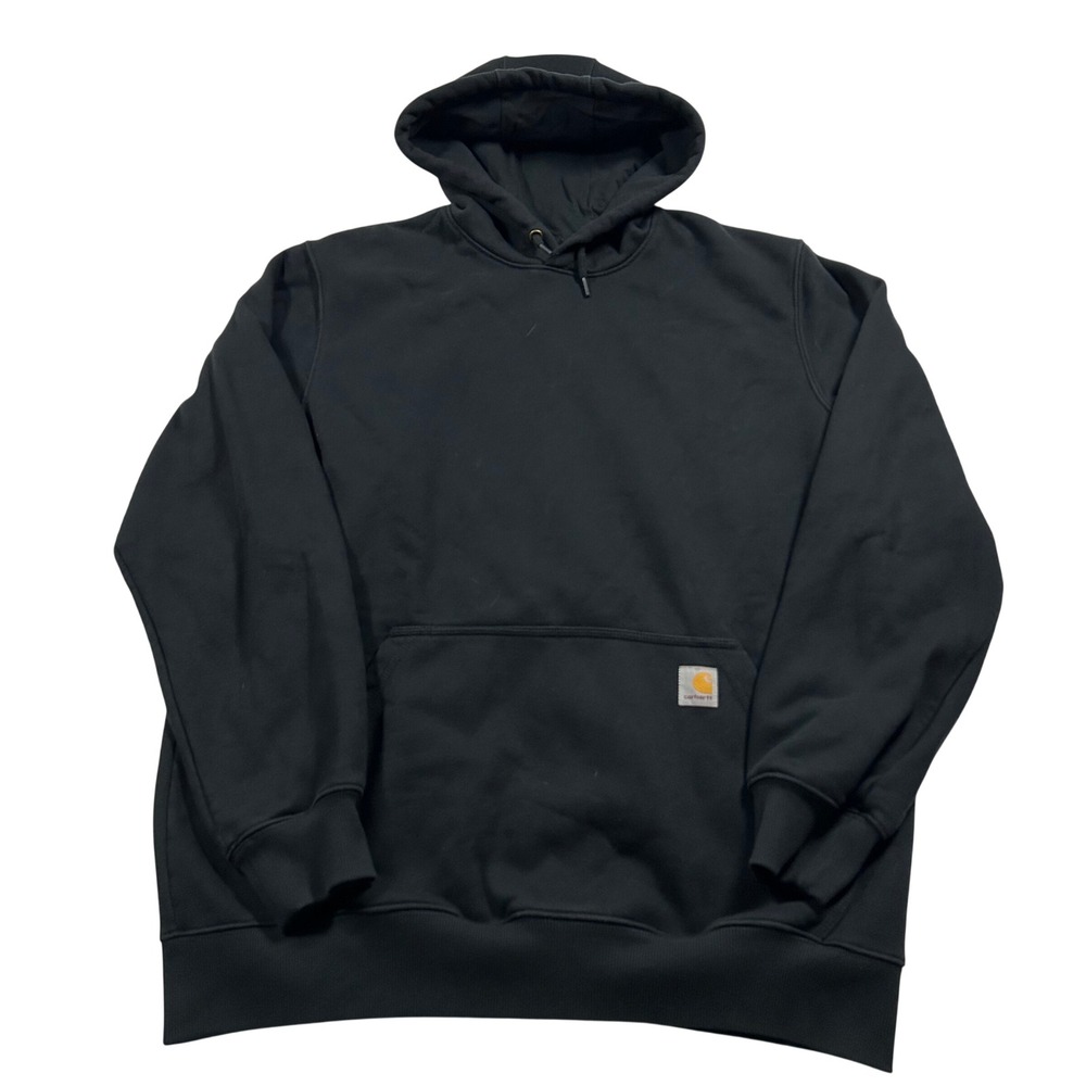 Carhartt Rain Defender Hoodie Mens L Tall Black Loose Fit Water Repellent